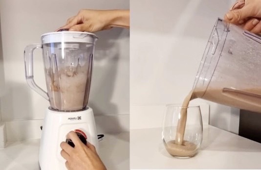 Blend until smooth. Then, pour smoothie into a serving glass